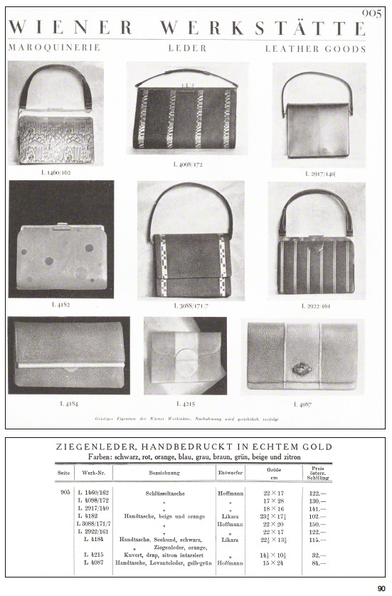Wiener Werkstätte Katalog Katalog 1928